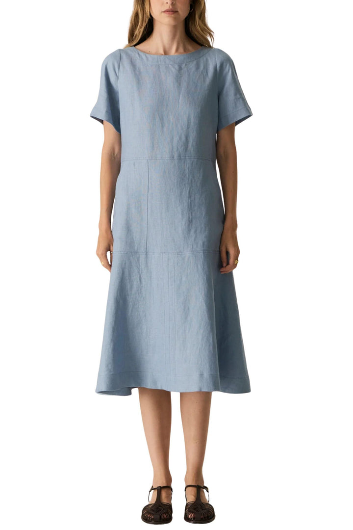POL CLOTHING DRESS 8 / BLUE SAGA POCKET DRESS - PP5564