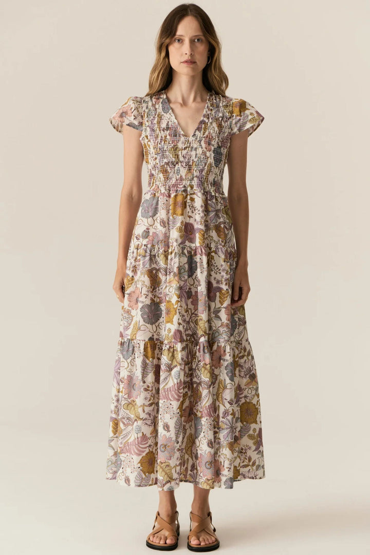 POL CLOTHING DRESS MARLA SHIRRED DRESS - PP5570A