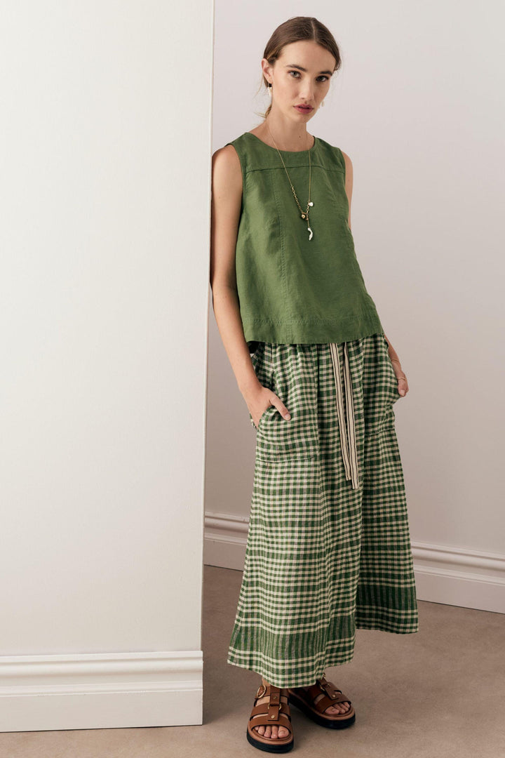 POL CLOTHING TANK TOP FRANKIE BUTTON TANK - PP5938