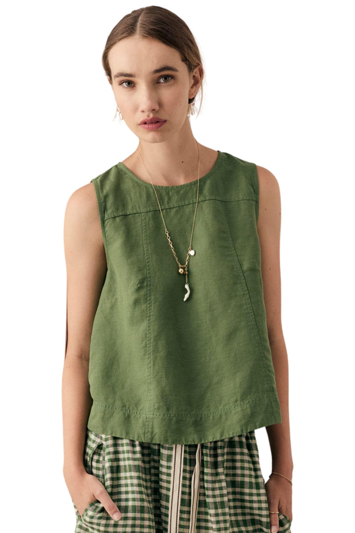 POL CLOTHING TANK TOP FRANKIE BUTTON TANK - PP5938