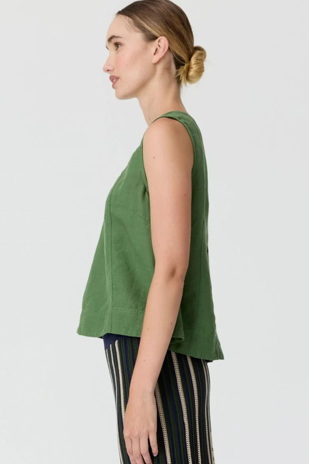 POL CLOTHING TANK TOP FRANKIE BUTTON TANK - PP5938