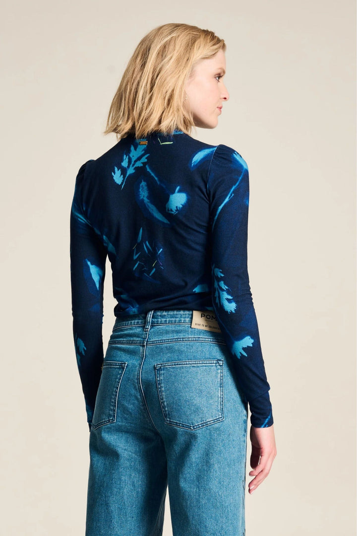 POM TOP FLORAL TURTLE NECK TOP - SP7945