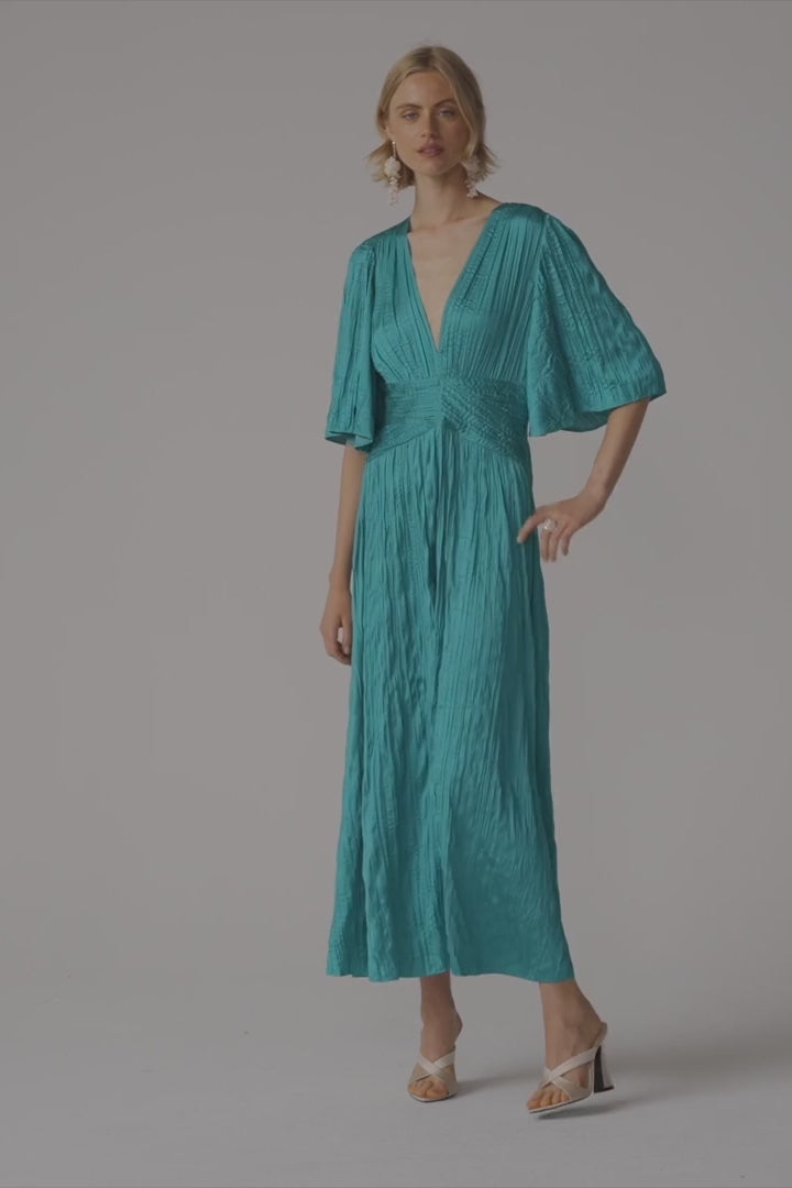 SATIN FIT AND FLARE DRESS - 261962JR