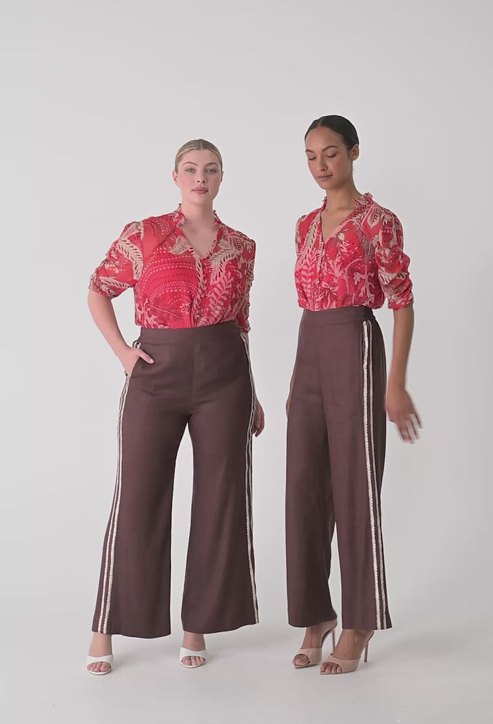 RUCHED SLEEVE BLOUSE - OW22114