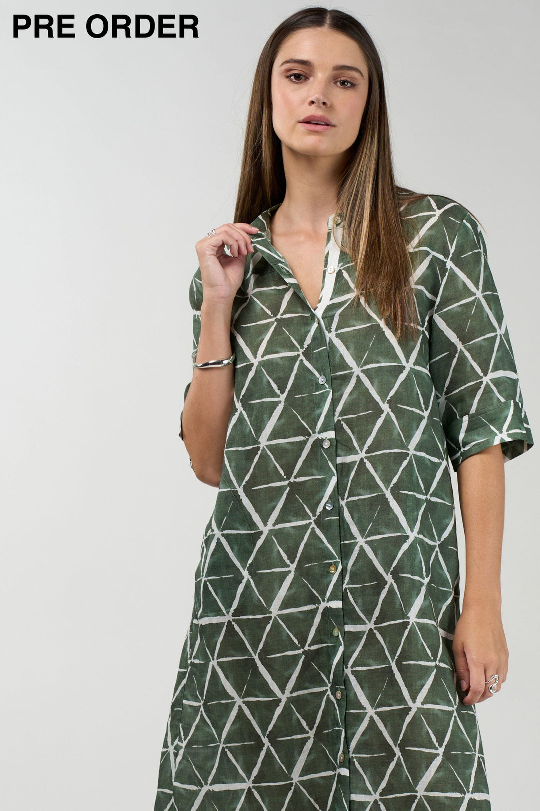MADLY SWEETLY DRESS PRISM SHIRT DRESS - MS1910P