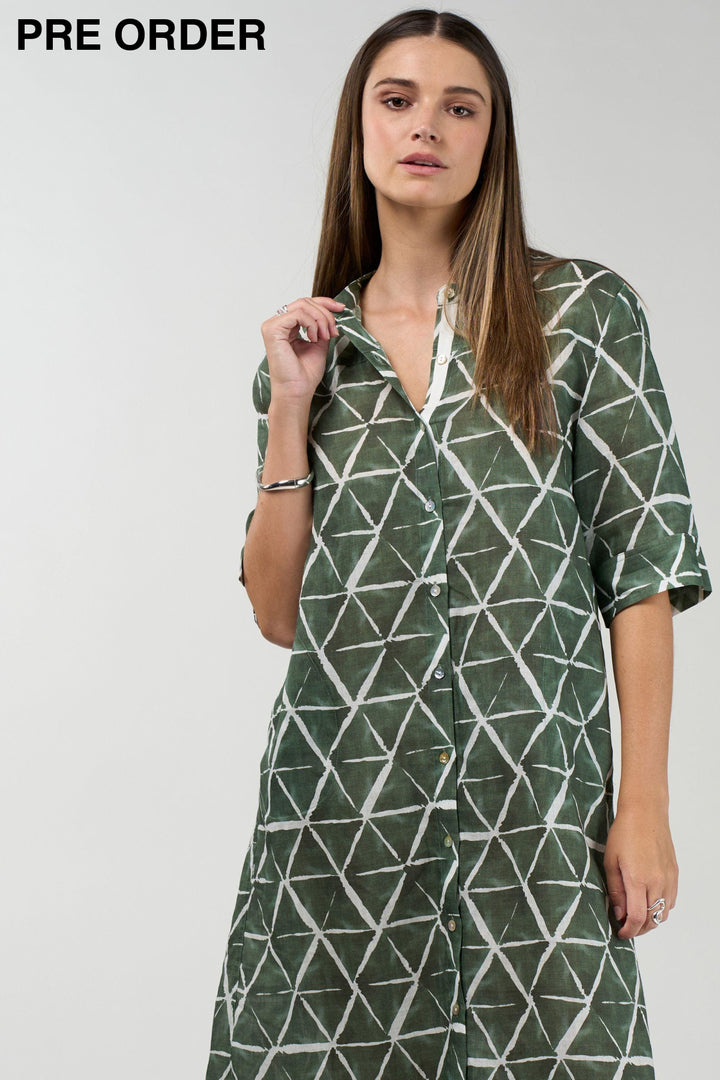 MADLY SWEETLY DRESS PRISM SHIRT DRESS - MS1910P