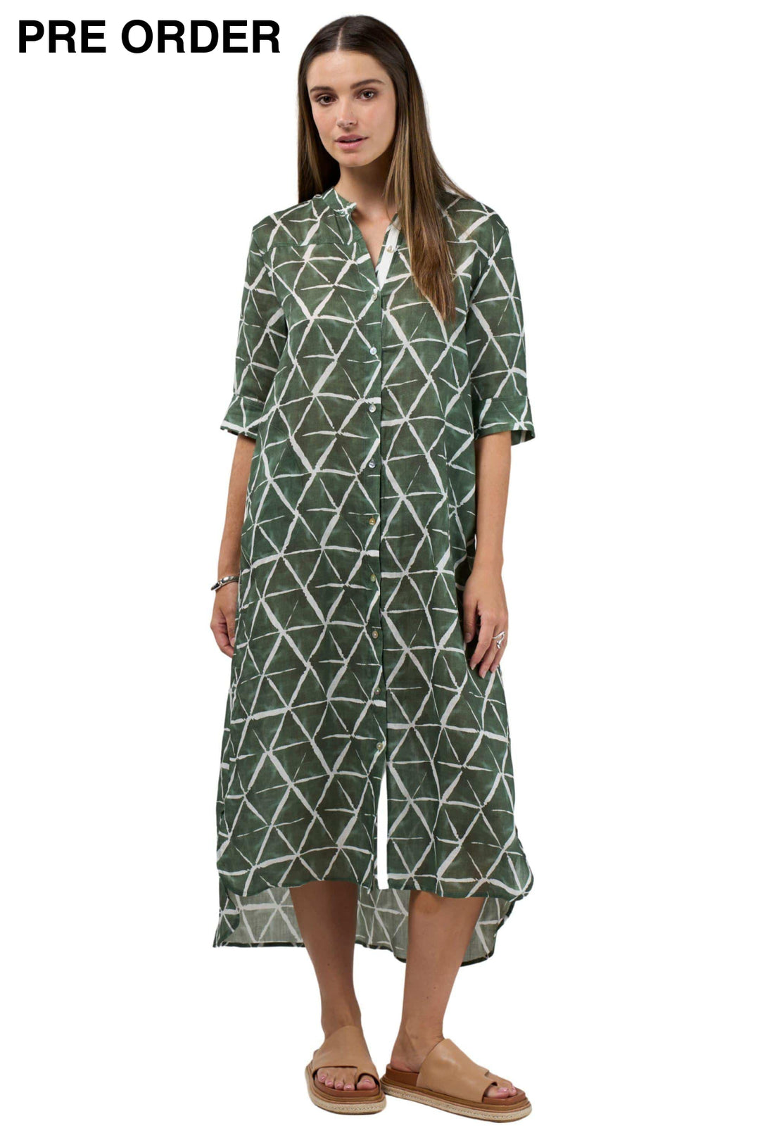 MADLY SWEETLY DRESS KHAKI / 8 PRISM SHIRT DRESS - MS1910P