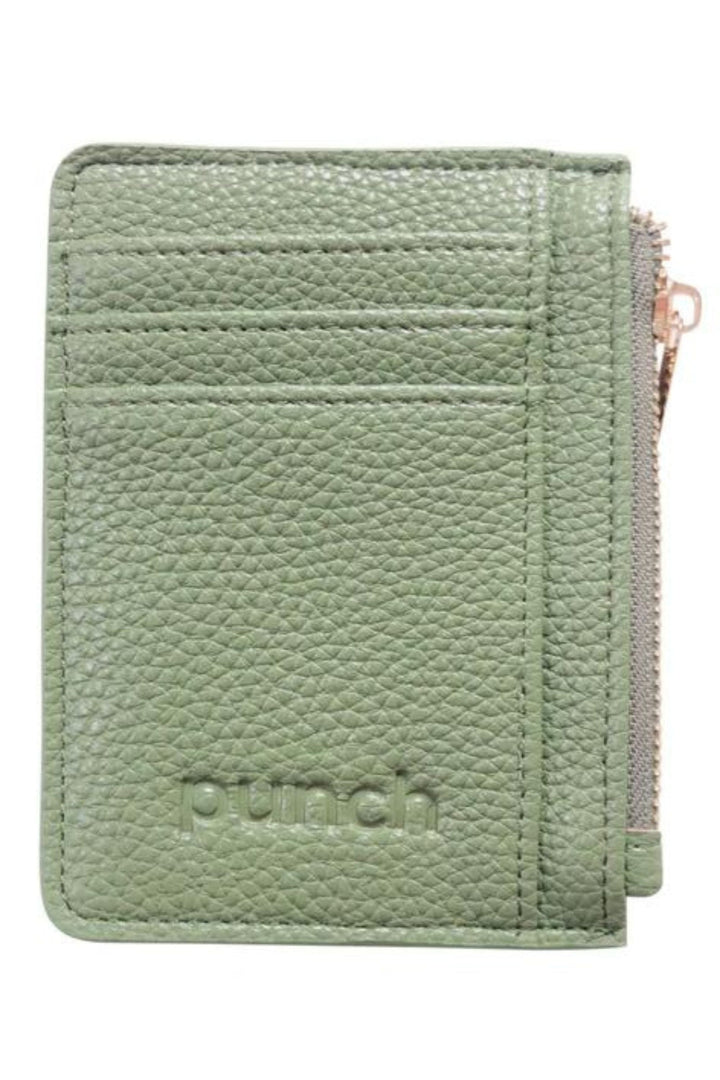 PUNCH WALLET-PURSE KHAKI SIENNA CARD HOLDER