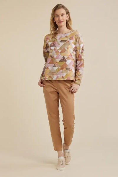 PYRAMID PRINT TEE - YT24W7469 TOP