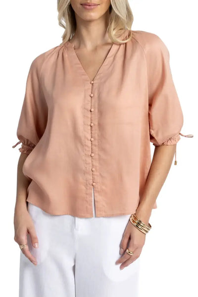REECE BLOUSE - HS25208 XS / CLAY BLOUSE