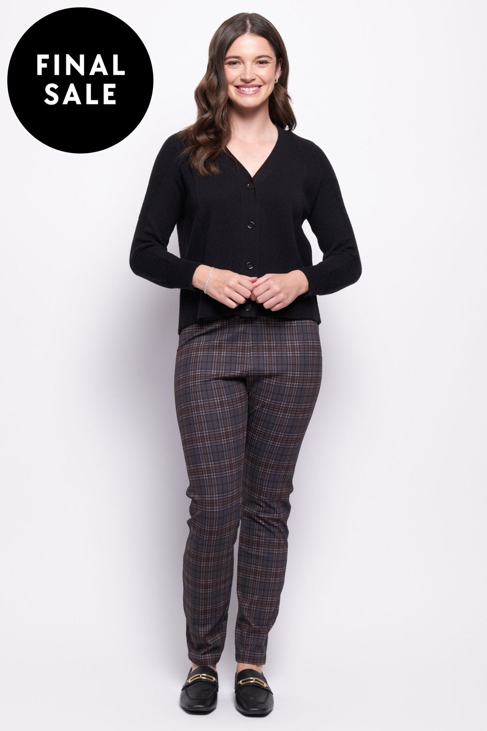 FOIL CARDIGAN XS / BLACK RIB CARDIGAN - FO8040