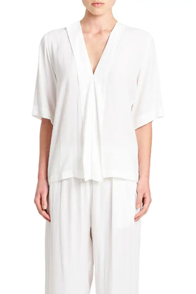 RIBBON EDGE PLAZA - F678567 6 / WHITE BLOUSE