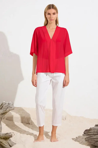 RIBBON EDGE PLAZA - F678567 BLOUSE