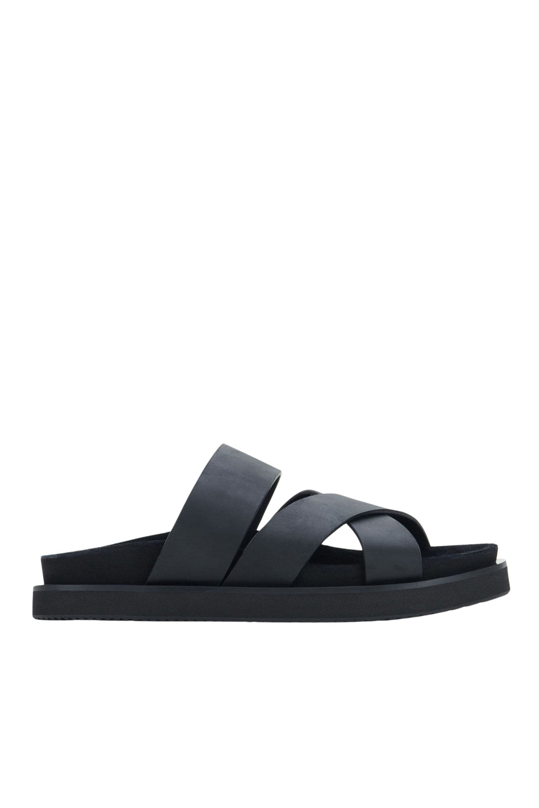 ROLLIES SHOES 37 / BLACK RHODES CROSS SLIDE - SC01675