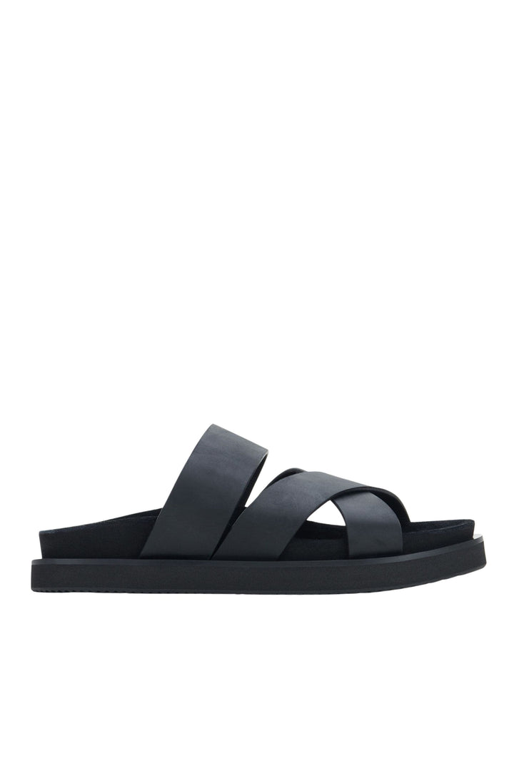 ROLLIES SHOES 37 / BLACK RHODES CROSS SLIDE - SC01675