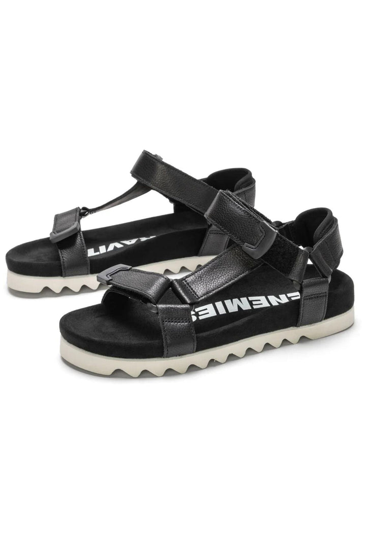 ROLLIES SHOES 37 / BLACK SANDAL TOOTH WEDGE - SC00707