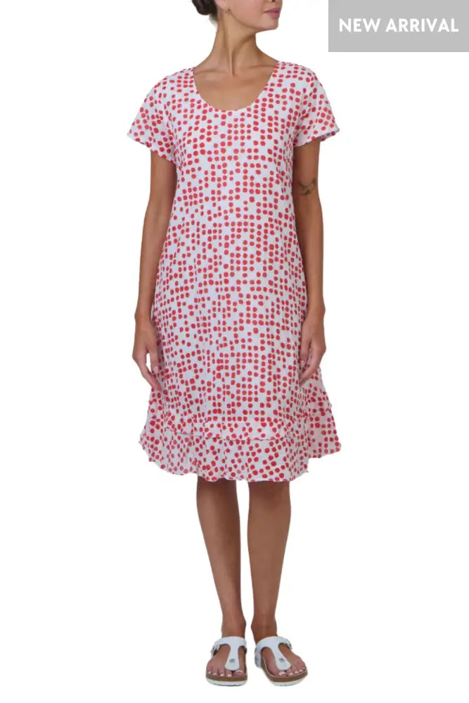 ROUND NECK COTTON DRESS - P12 S/M / CHILLI DRESS