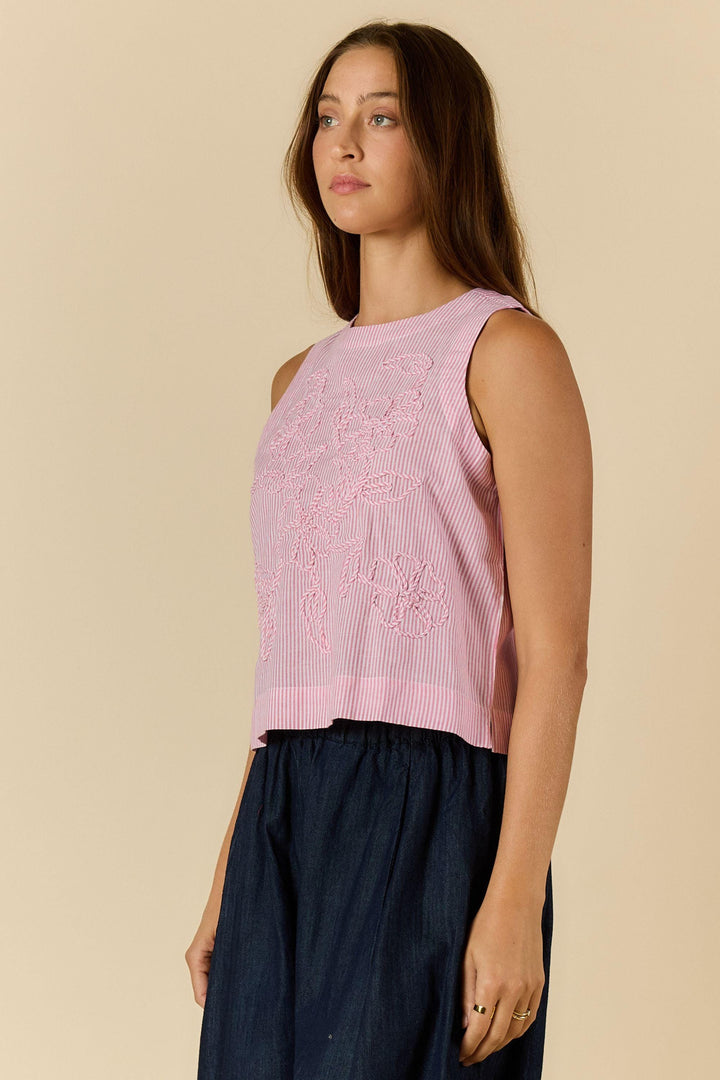 RUBY YAYA DRESS CORNELLI STRIPE TOP