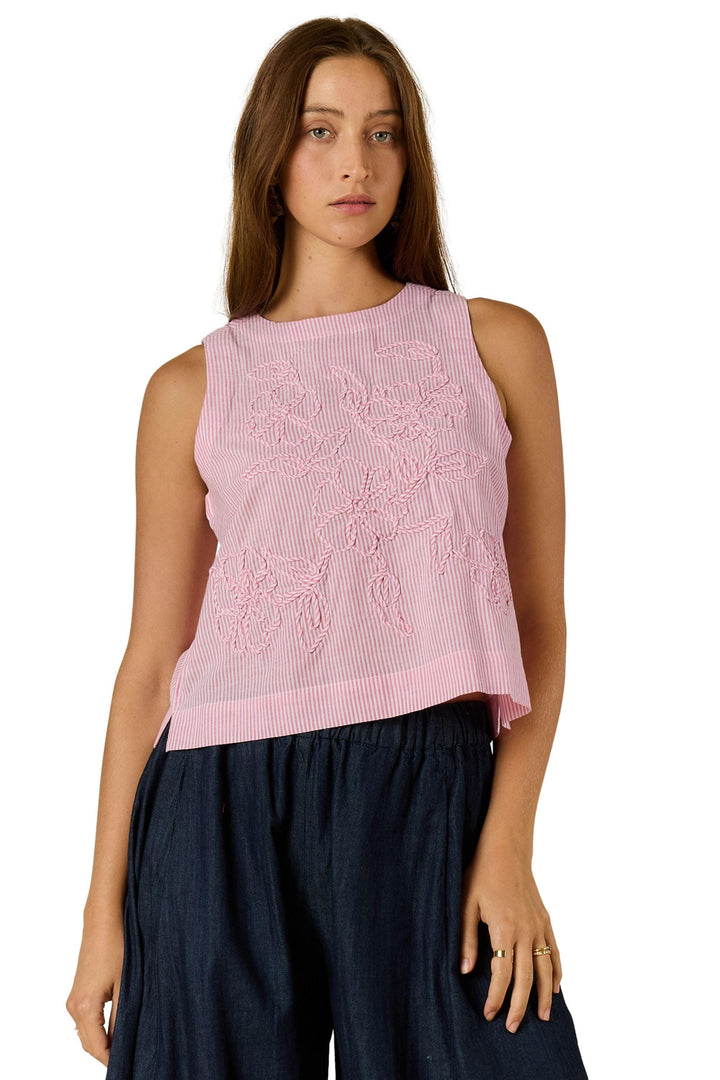 RUBY YAYA DRESS CORNELLI STRIPE TOP