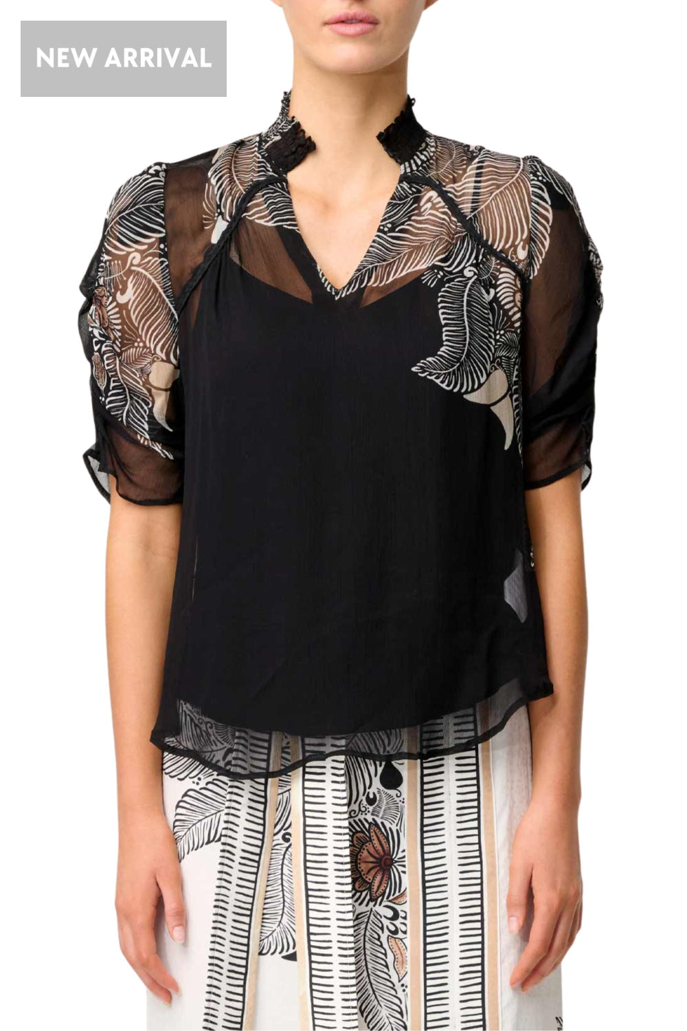 SAMIRA VISCOSE CHIFFON TOP - OW22022 TOP