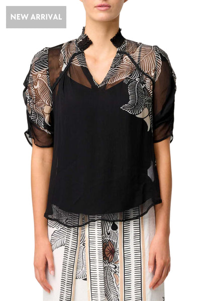 SAMIRA VISCOSE CHIFFON TOP - OW22022 TOP