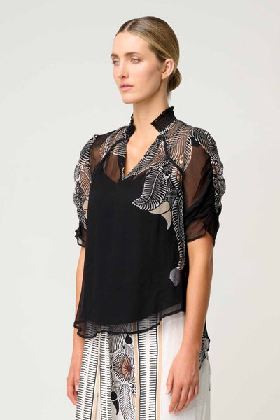 SAMIRA VISCOSE CHIFFON TOP - OW22022 TOP