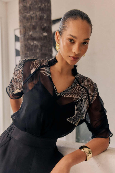 SAMIRA VISCOSE CHIFFON TOP - OW22022 TOP