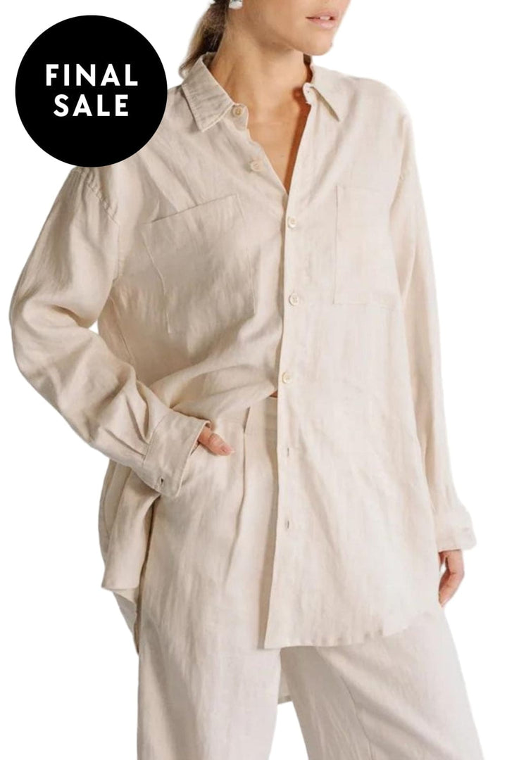 SARA FOX DRESS M/L / OYSTER TERRE SHIRT DRESS - SF-HS-DR004