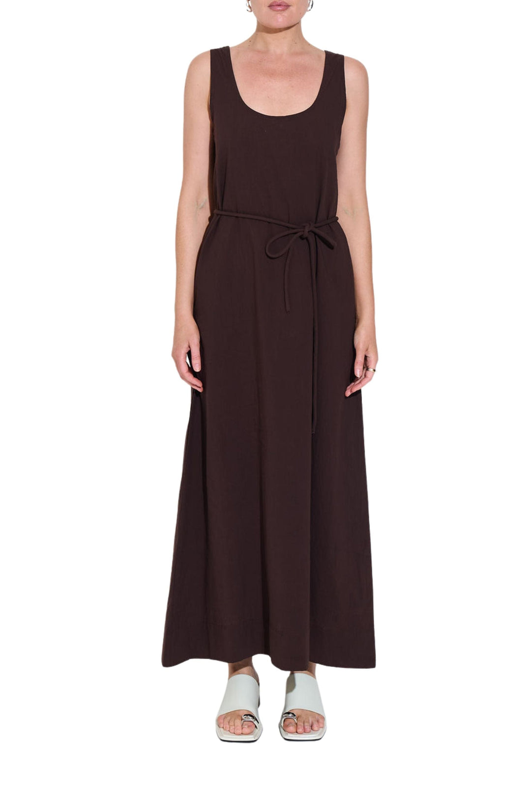 SARA FOX DRESS XS / CACAO SAMBA DRESS AND TIE - SF-R26-D004