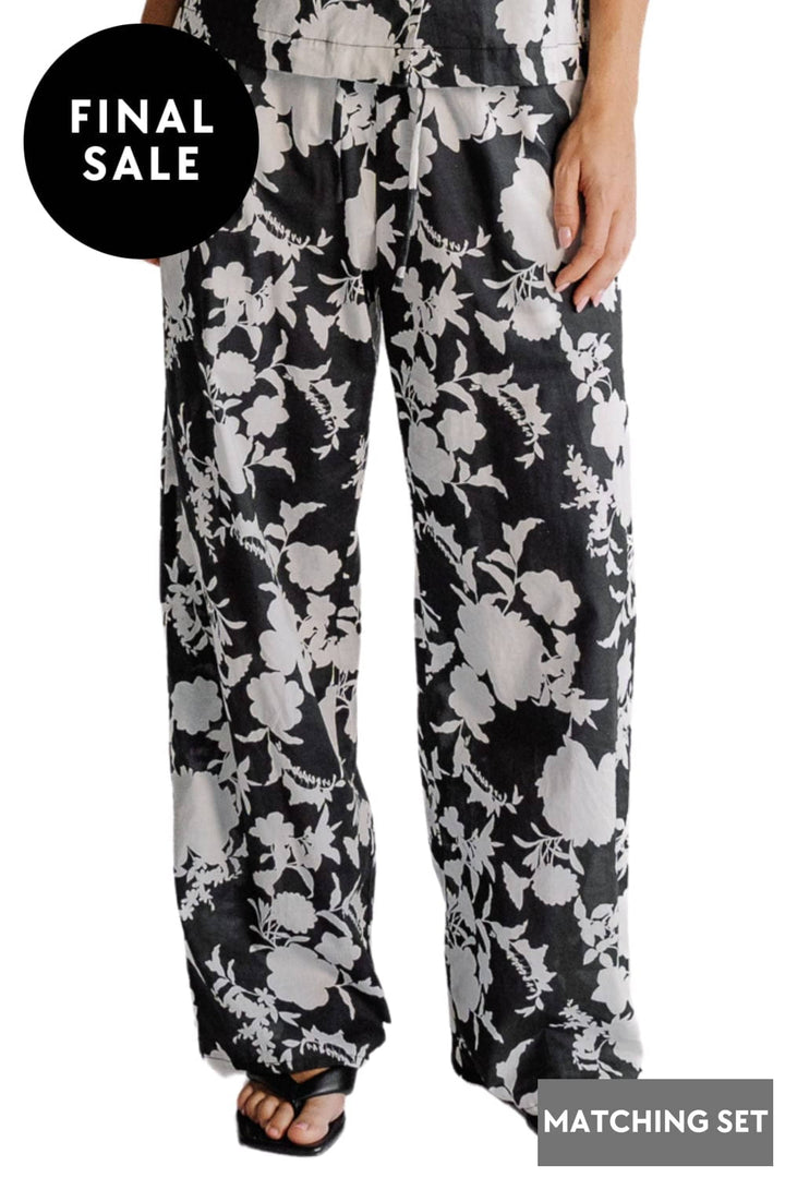 SARA FOX PANTS BLACK-WHITE / XS FLORENCE PANT - SF-HS-PA001