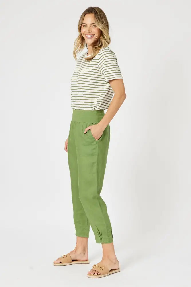 SARAH LINEN PANT - 19393GS PANTS