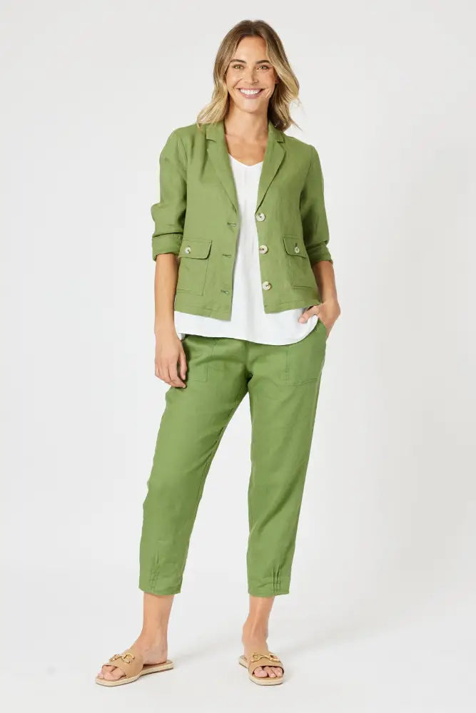 SARAH LINEN PANT - 19393GS PANTS