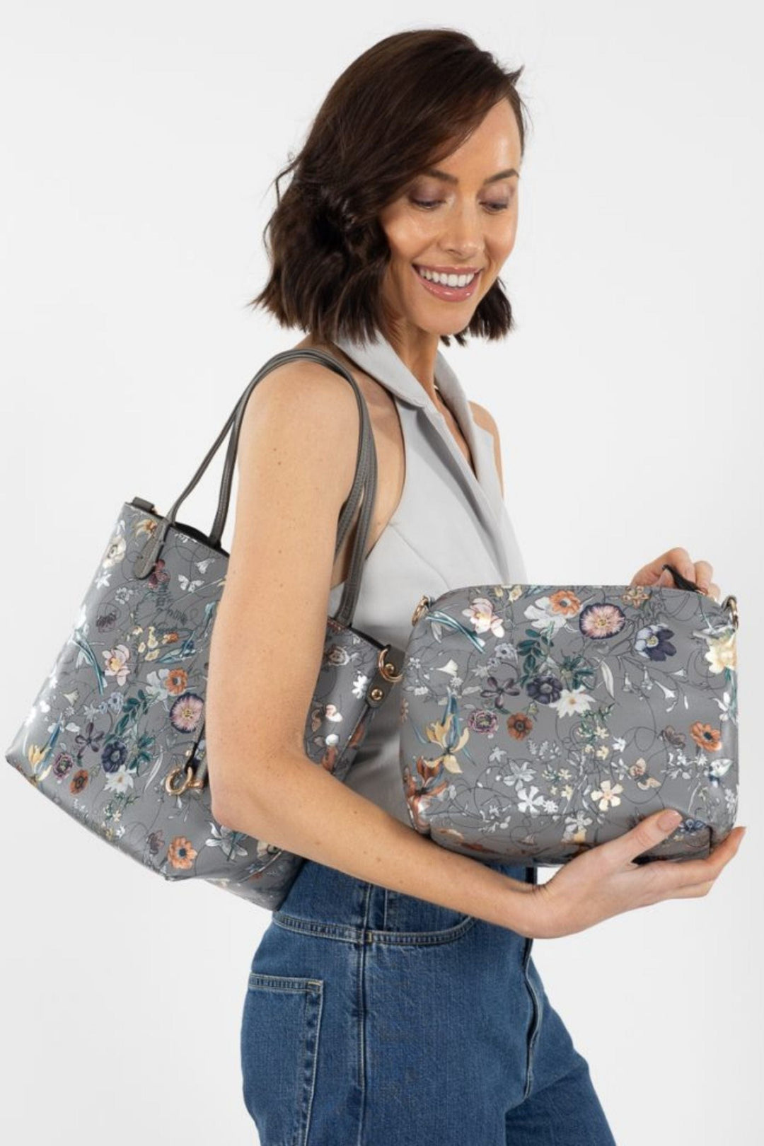 SASSYDUCK BAG FLORAL GIGI TOTE - 8369