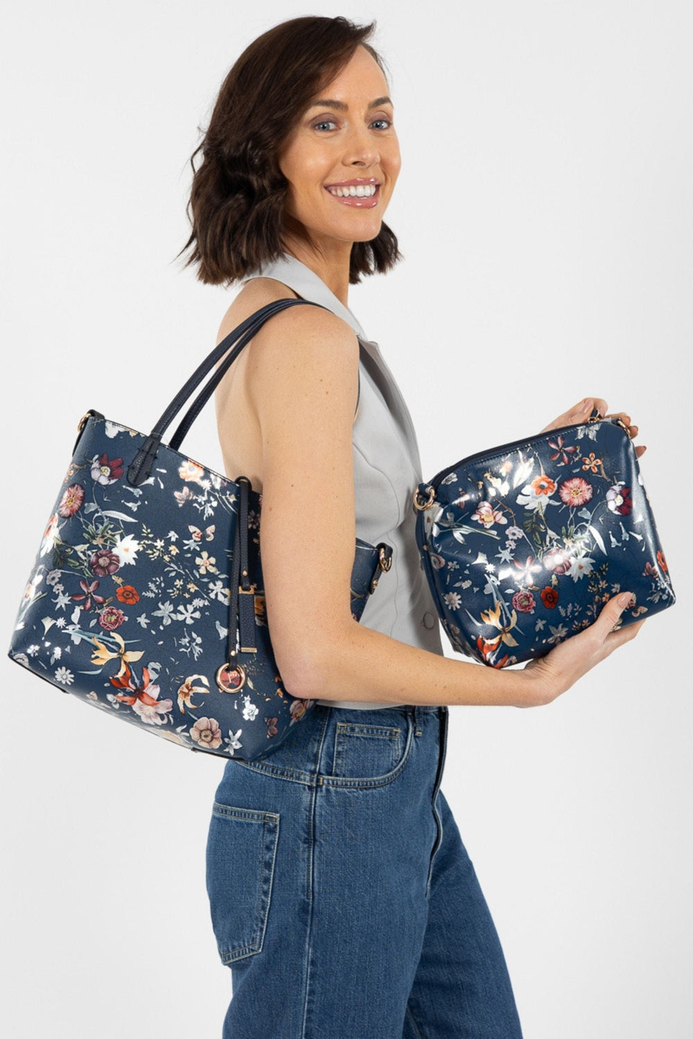 SASSYDUCK BAG FLORAL GIGI TOTE - 8369