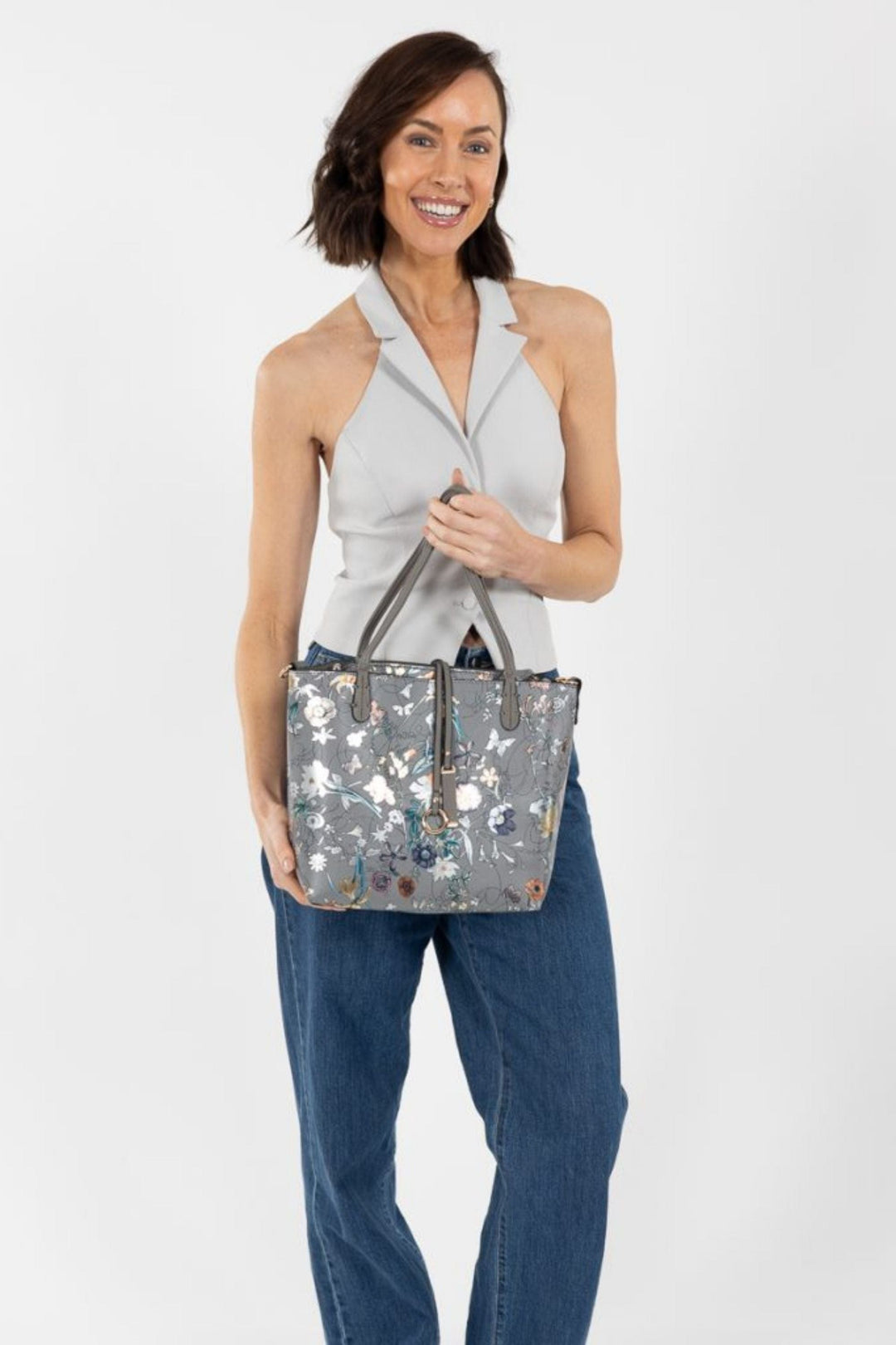 SASSYDUCK BAG FLORAL GIGI TOTE - 8369