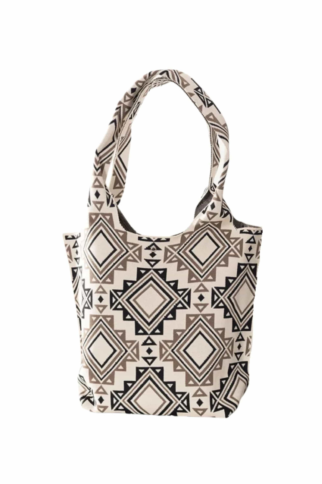 SASSYDUCK BAG WHITE AZTEC TOTE - 8404