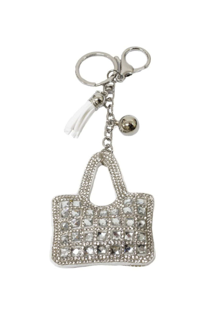 SASSYDUCK GIFTWARE SILVER GLAM BAG KEY CHAIN - K100