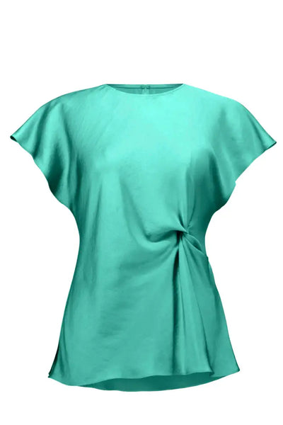 SATIN TWIST FRONT TOP - 261149JR 6 / SEAFOAM TOP