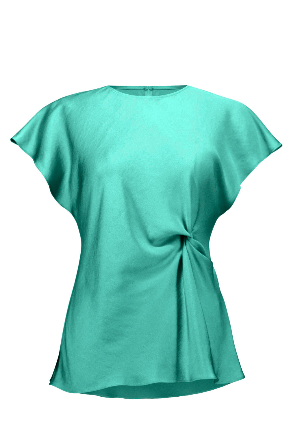 SATIN TWIST FRONT TOP - 261149JR 6 / SEAFOAM TOP
