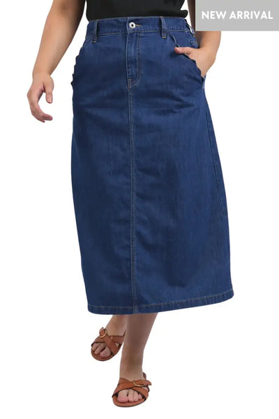 SCALLOP EDGE DENIM SKIRT - 81D1495 SKIRT
