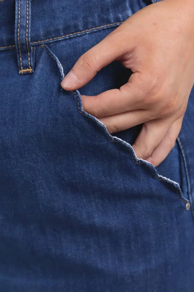 SCALLOP EDGE DENIM SKIRT - 81D1495 SKIRT