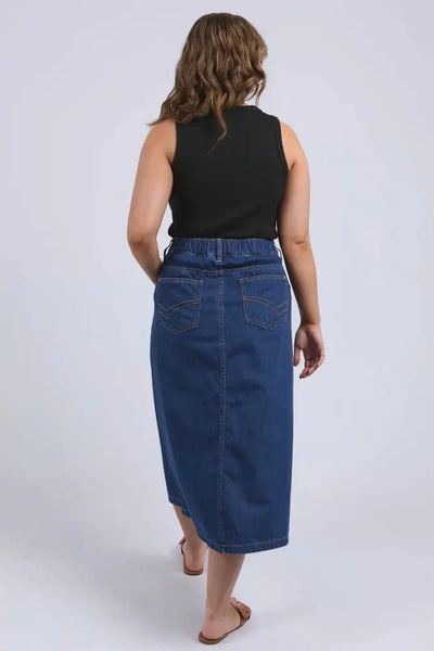 SCALLOP EDGE DENIM SKIRT - 81D1495 SKIRT