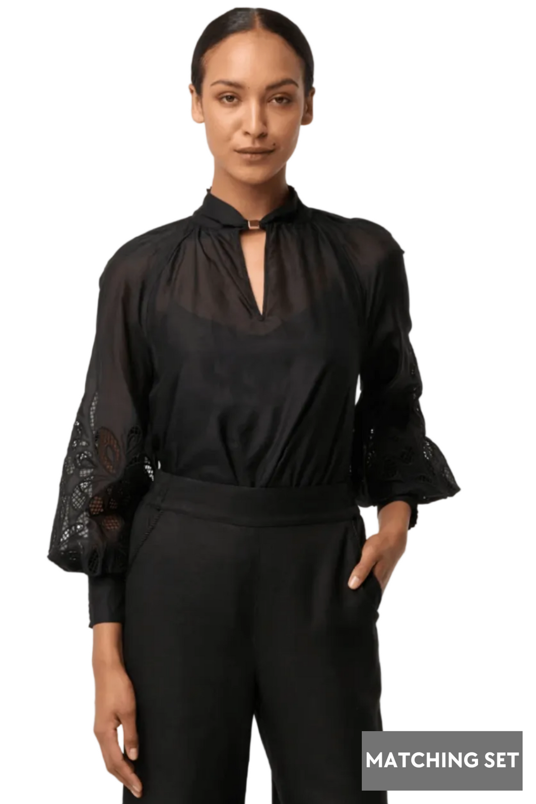 ONCE WAS BLOUSE SIMONA EMBROIDERED BLOUSE - OW22110