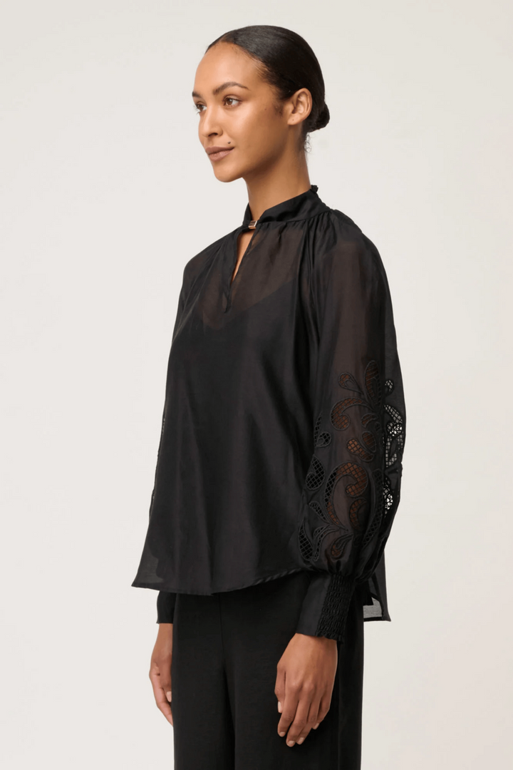 ONCE WAS BLOUSE SIMONA EMBROIDERED BLOUSE - OW22110