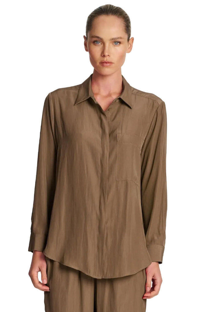 MELA PURDIE SHIRT CHESTNUT / 8 SINGLE POCKET SHIRT - F677741