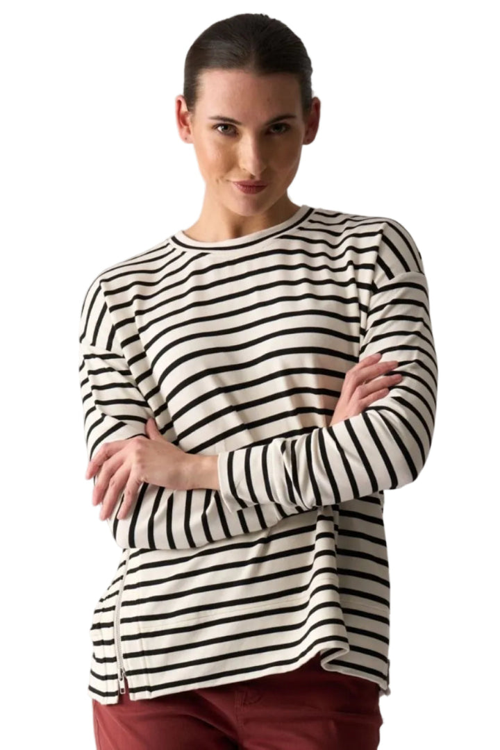FOIL TRACK TOP SMOOTH TALKER SWEATER - FO8442
