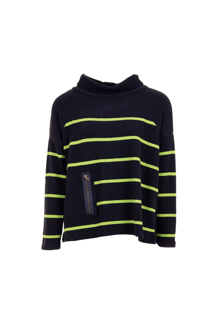 PERUZZI JUMPER SOLID SHOULDER STRIPE KNIT - W24150