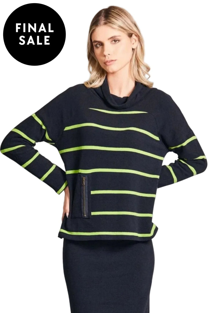 PERUZZI JUMPER SOLID SHOULDER STRIPE KNIT - W24150