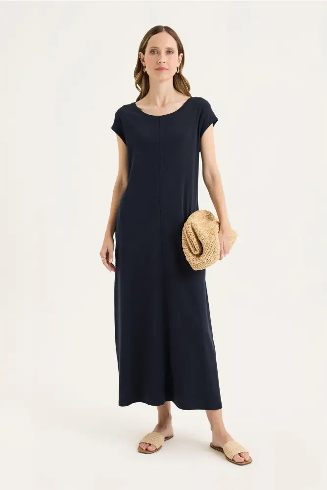 SOLITUDE DRESS - YTWN9620 XS / NAVY DRESS
