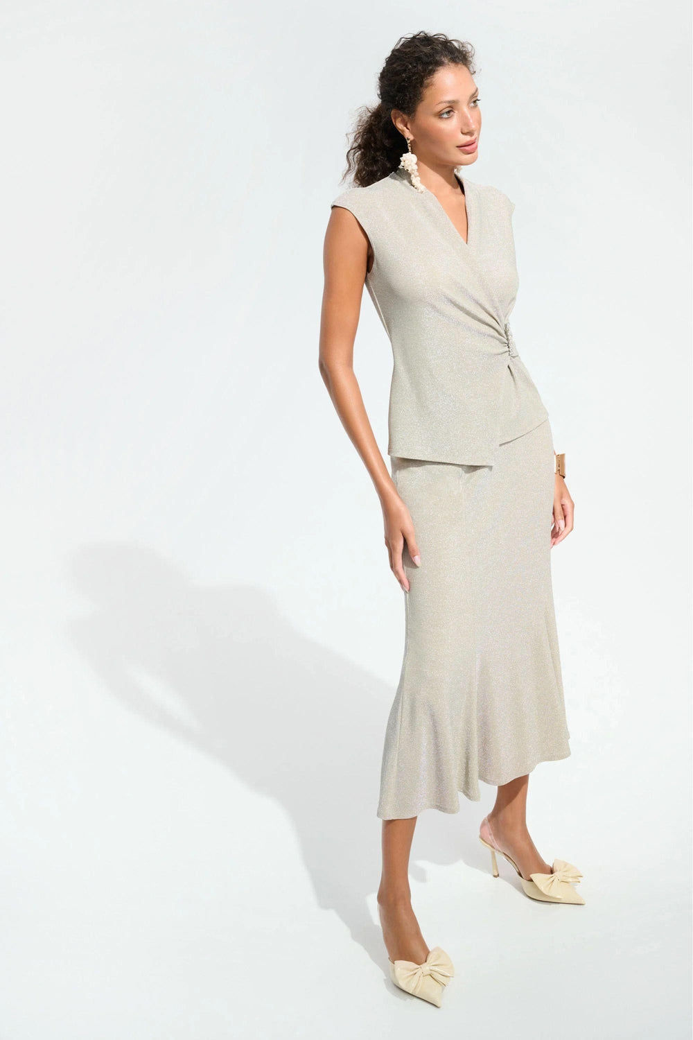 JOSEPH RIBKOFF SKIRT SPARKLE KNIT TRUMPET SKIRT - 261748JR